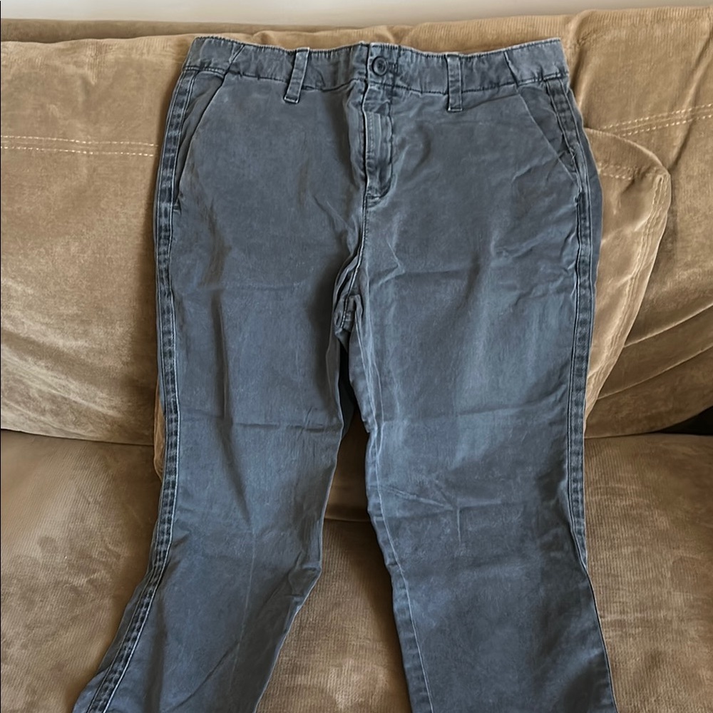 GAP Petite Straight Leg Chino Pants - Slate Gray